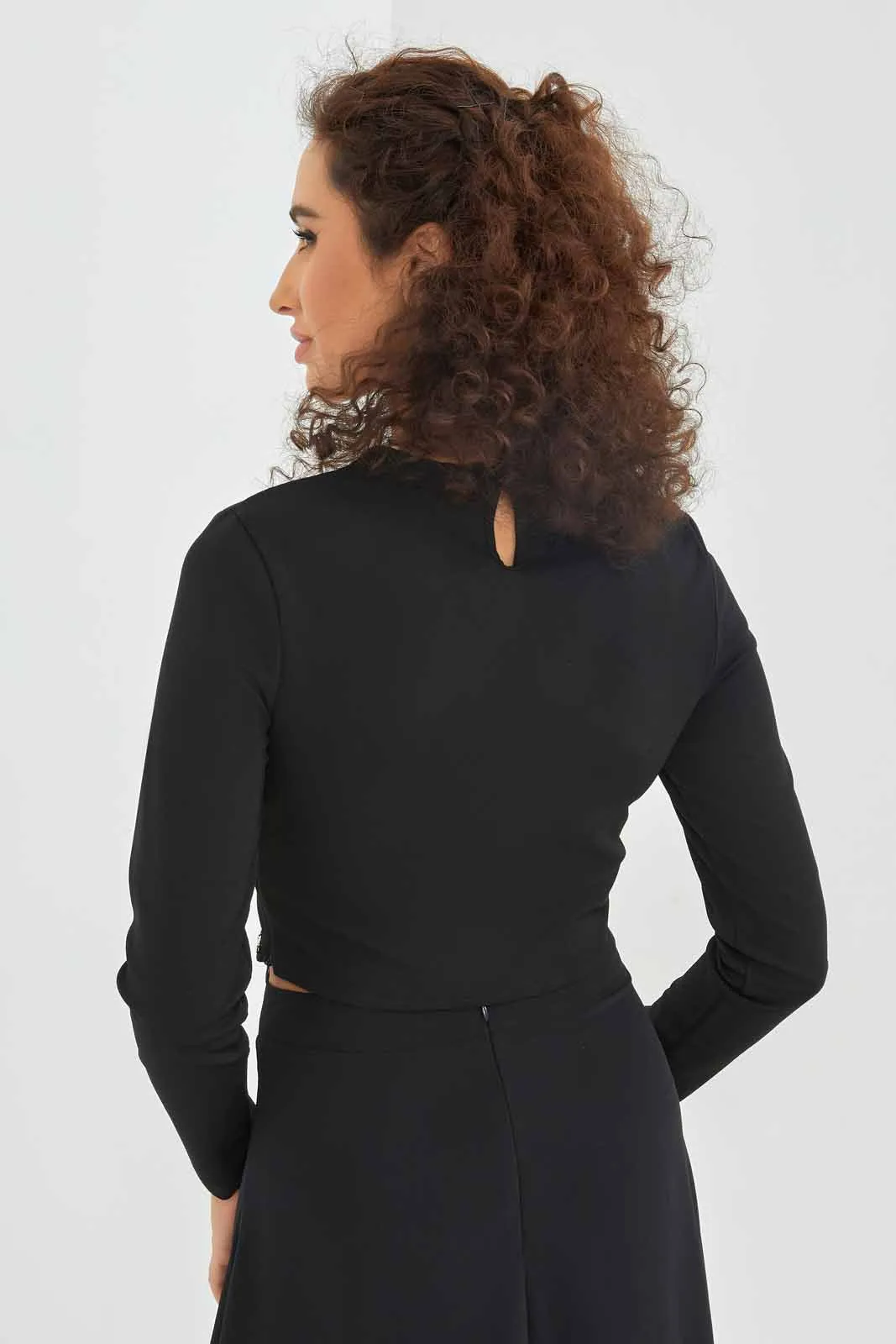 Women Black Hem Trim Detail Top sold by Redtag product image thumbnail 2