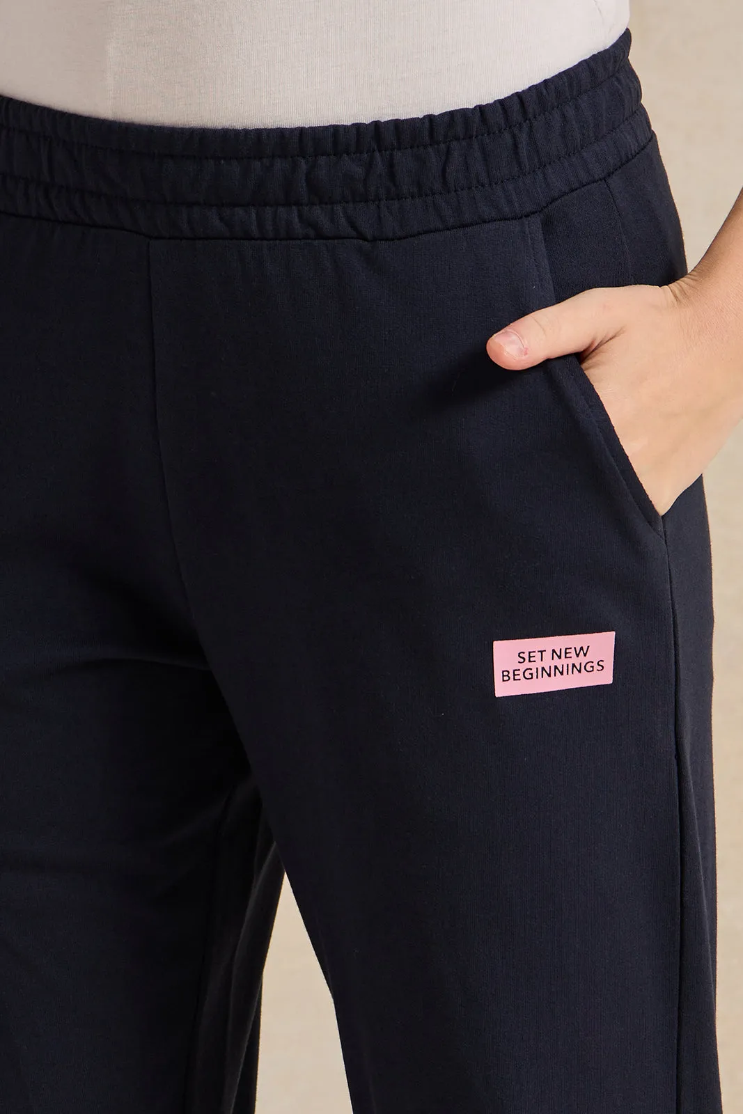 Women Navy Placement Print Active Pants sold by Redtag product image thumbnail 3