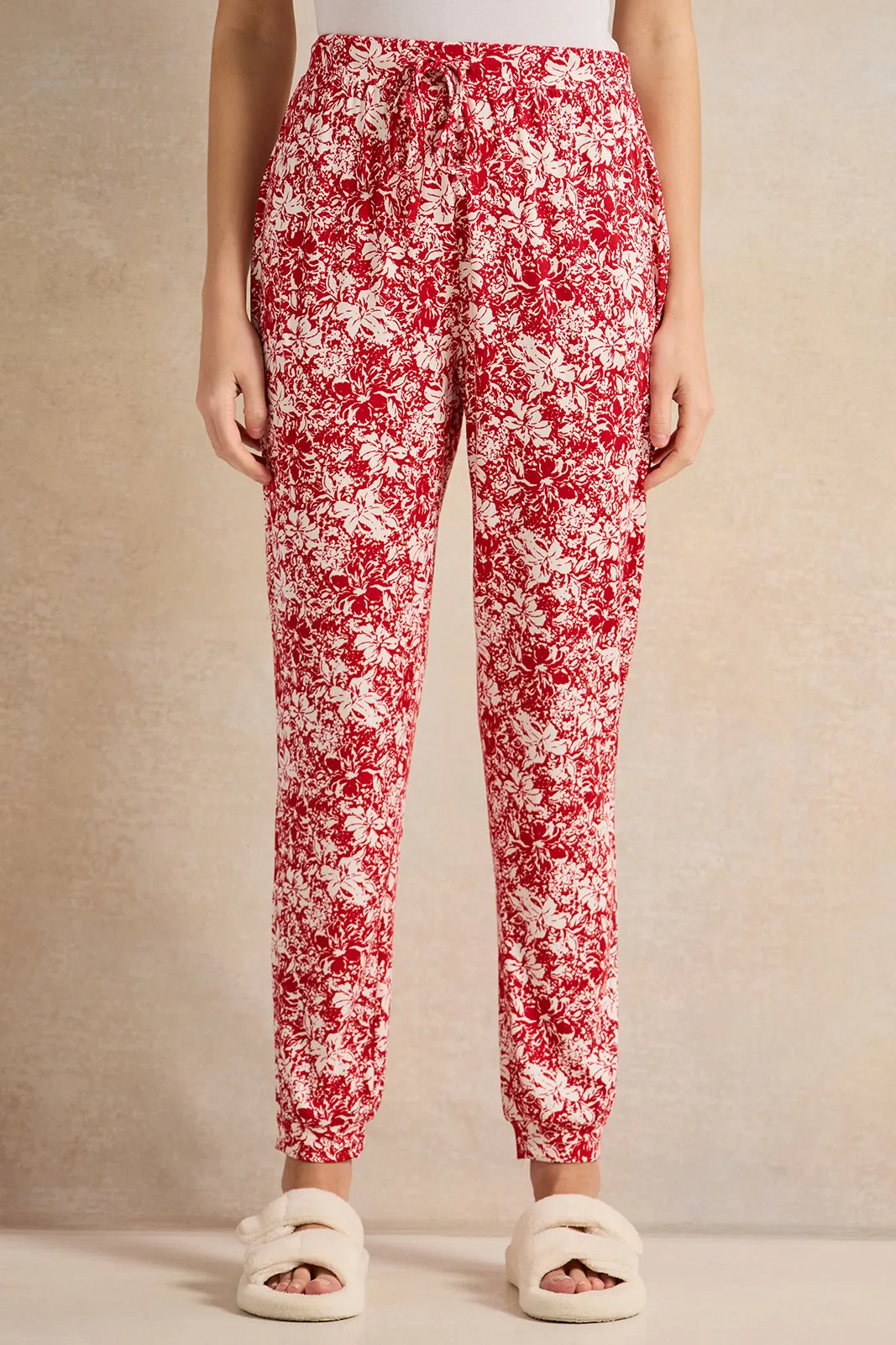 Women Red Printed Pyjama Set (2 Piece) sold by Redtag product image thumbnail 3