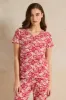 Women Red Printed Pyjama Set (2 Piece) sold by Redtag