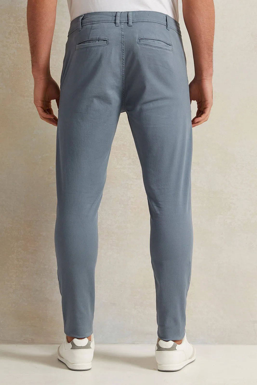 Men Blue Slim Fit Trousers sold by Redtag product image thumbnail 3