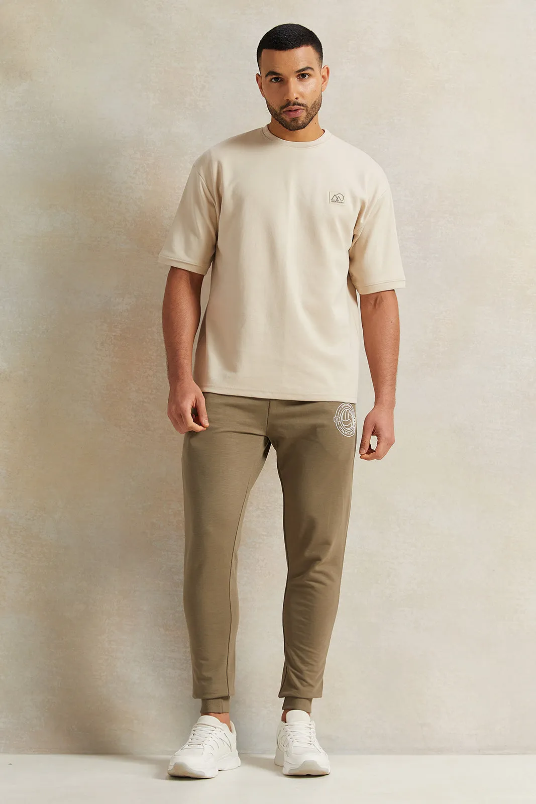 Men Olive Printed Active Pants sold by Redtag product image thumbnail 2