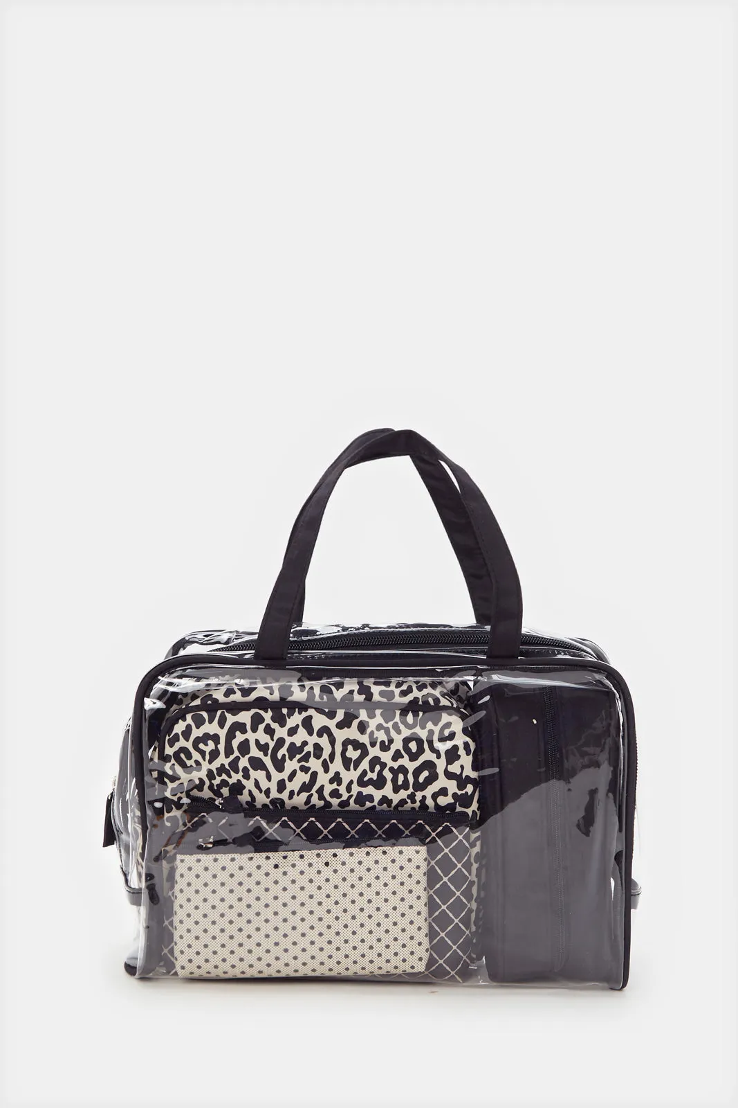 Women Black Printed Cosmetic Pouch Set (5 Piece) sold by Redtag