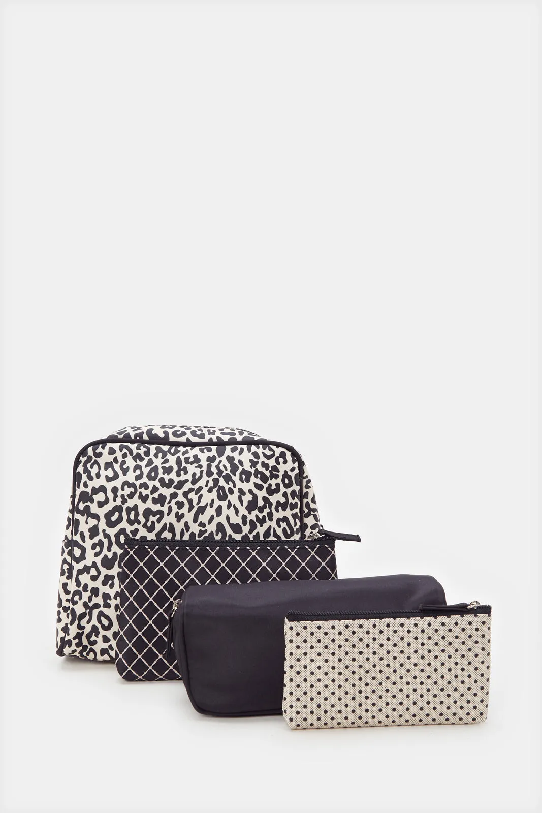 Women Black Printed Cosmetic Pouch Set (5 Piece) sold by Redtag product image thumbnail 2