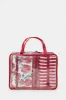 Women Red Printed Cosmetic Pouch Set (4 Piece) sold by Redtag
