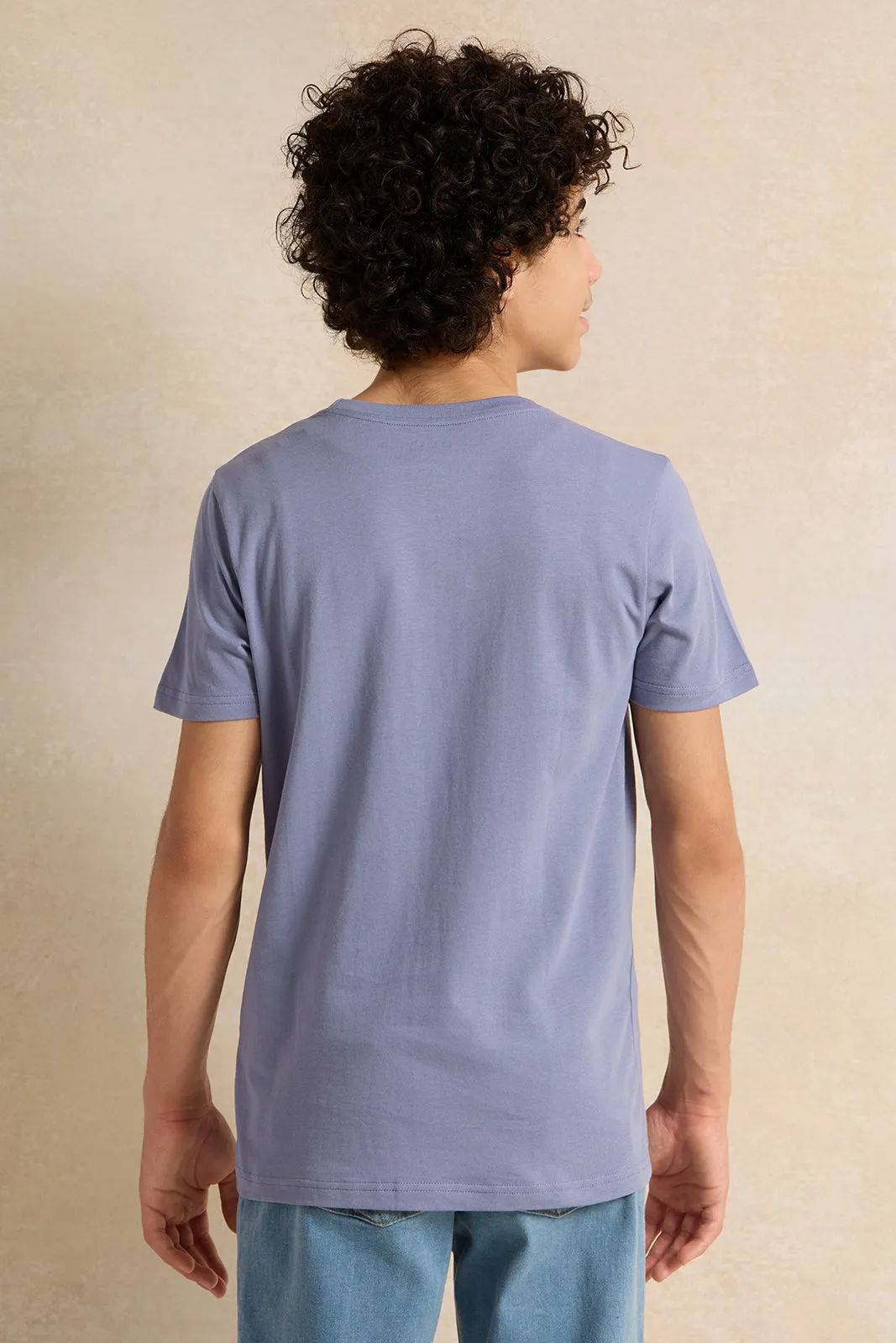 Senior Boys Blue Job Graphic T-Shirt sold by Redtag product image thumbnail 3