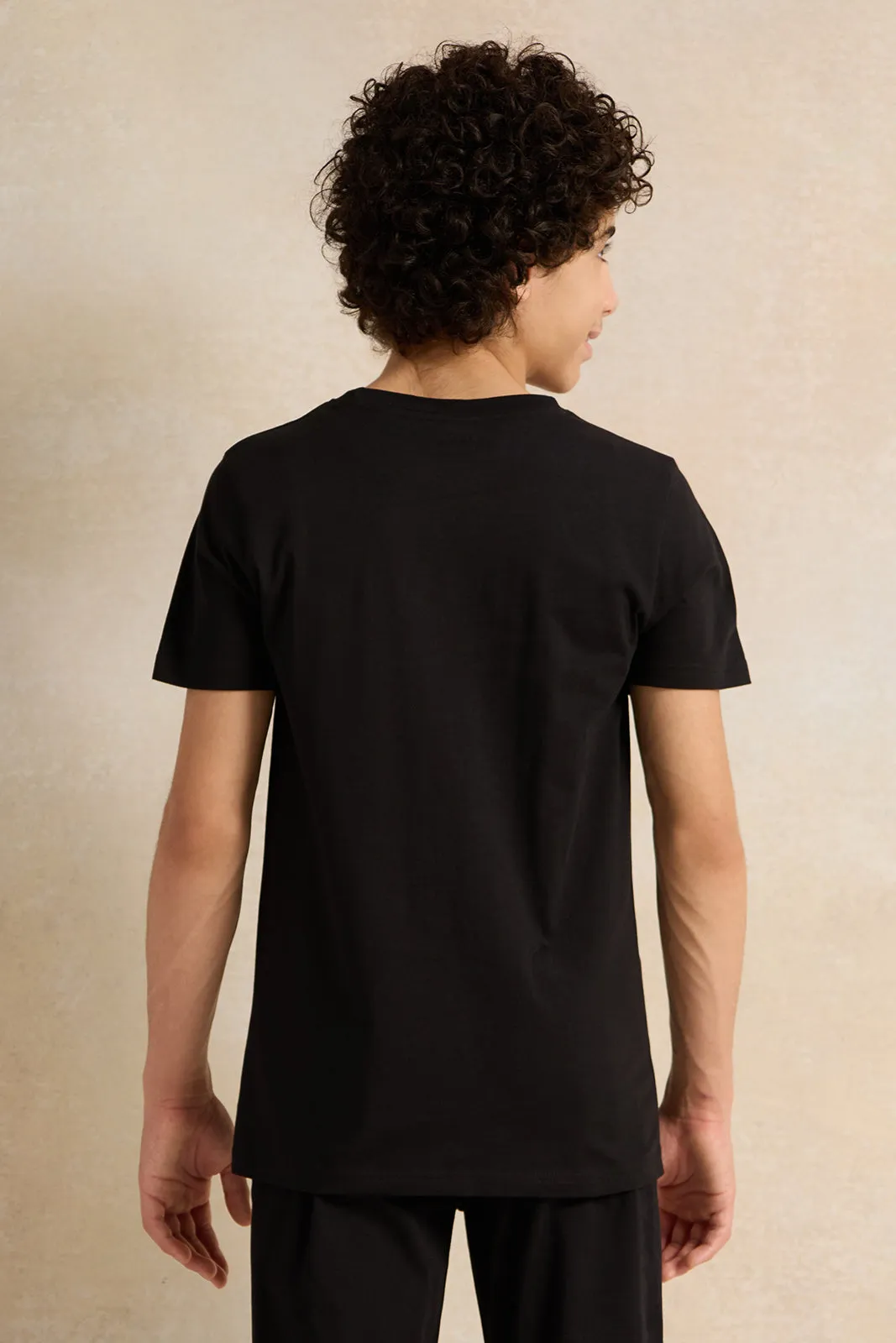 Senior Boys Black Mission Accomplished Graphic T-Shirt sold by Redtag product image thumbnail 3