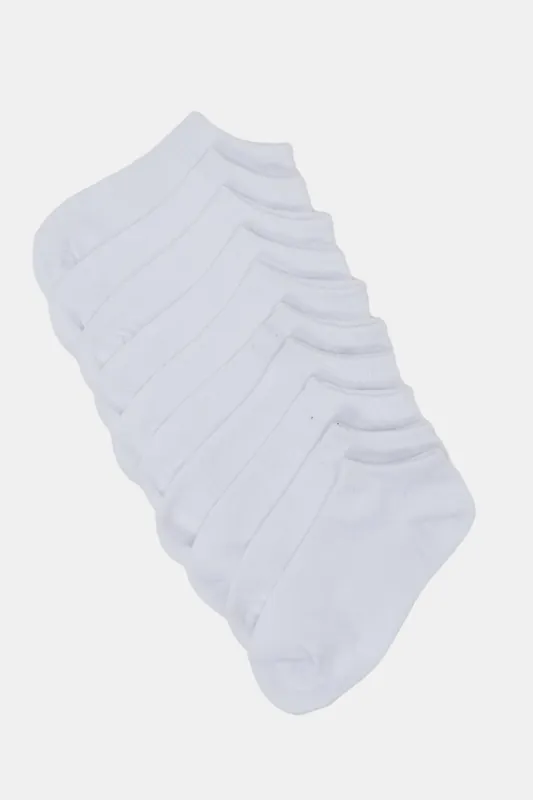 Boys White Ankle-Length Socks Set (5 Pairs) sold by Redtag
