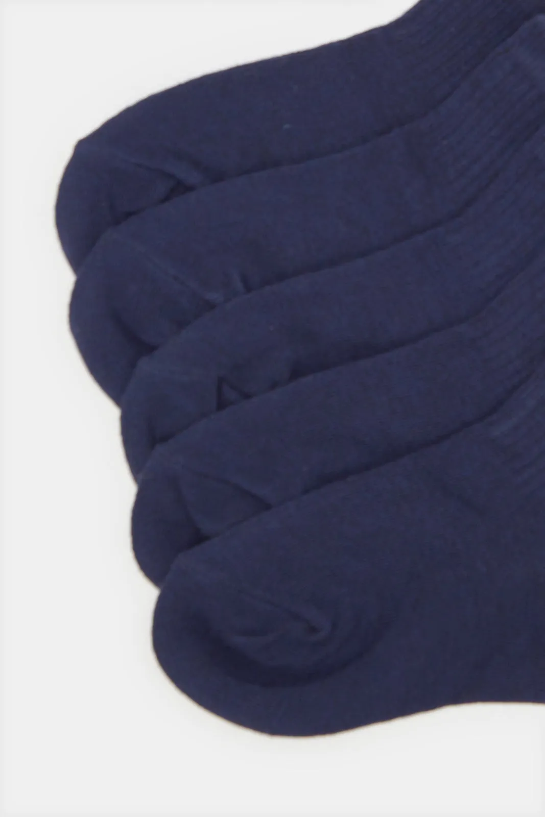 Boys Navy High Ankle-Length Socks Set (5 Pairs) sold by Redtag product image thumbnail 3