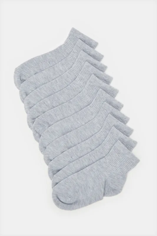 Boys Grey High Ankle-Length Socks Set (5 Pairs) sold by Redtag