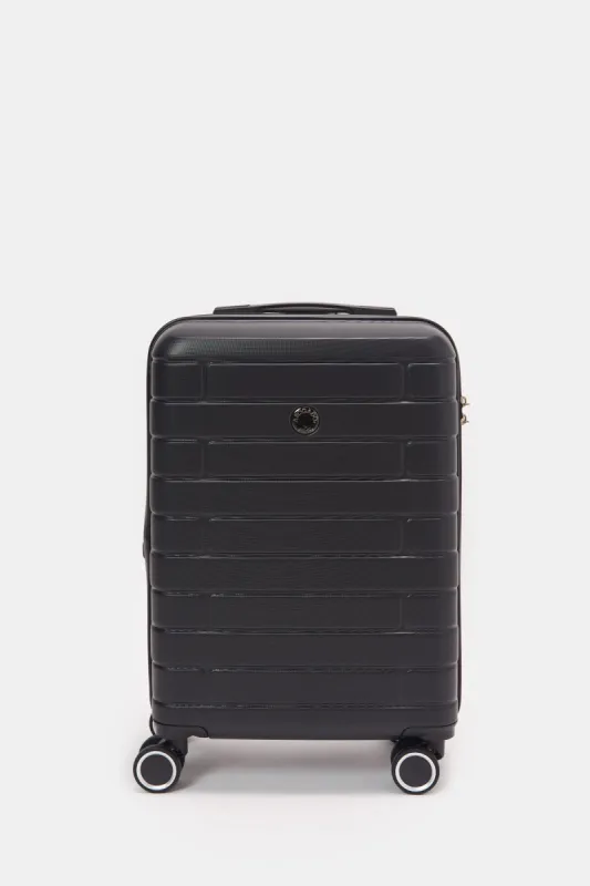 Black Textured Trolley Luggage (20 Inch) sold by Redtag