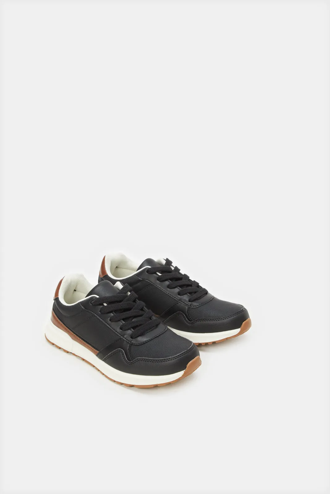 Senior Boys Black Color Block Sneakers sold by Redtag product image thumbnail 2