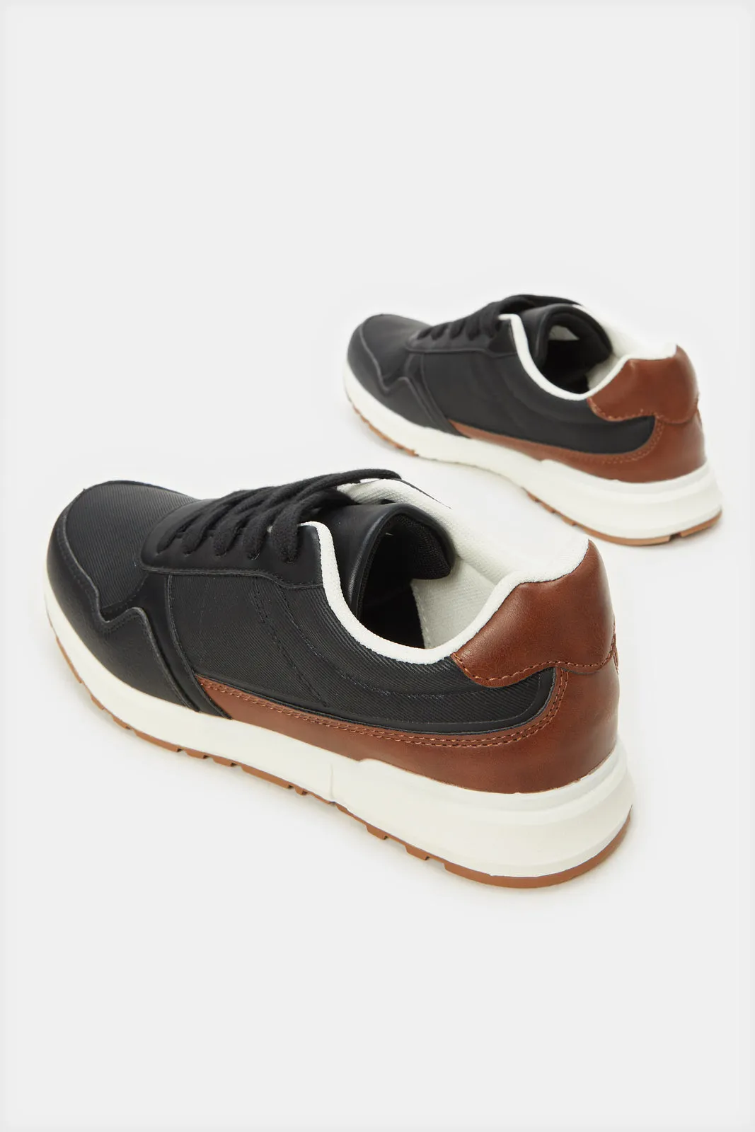 Senior Boys Black Color Block Sneakers sold by Redtag product image thumbnail 4