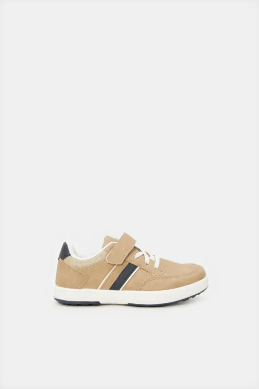 Boys Brown Material Block Sneakers sold by Redtag
