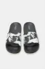 Women Black Dot Embossed Slide sold by Redtag