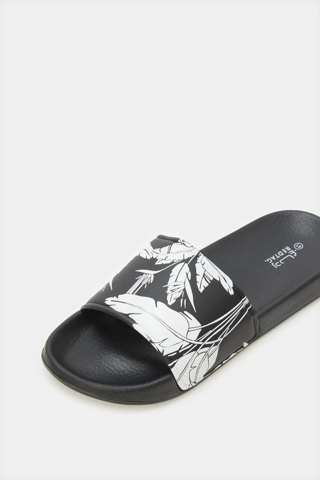 Women Black Dot Embossed Slide sold by Redtag product image thumbnail 3