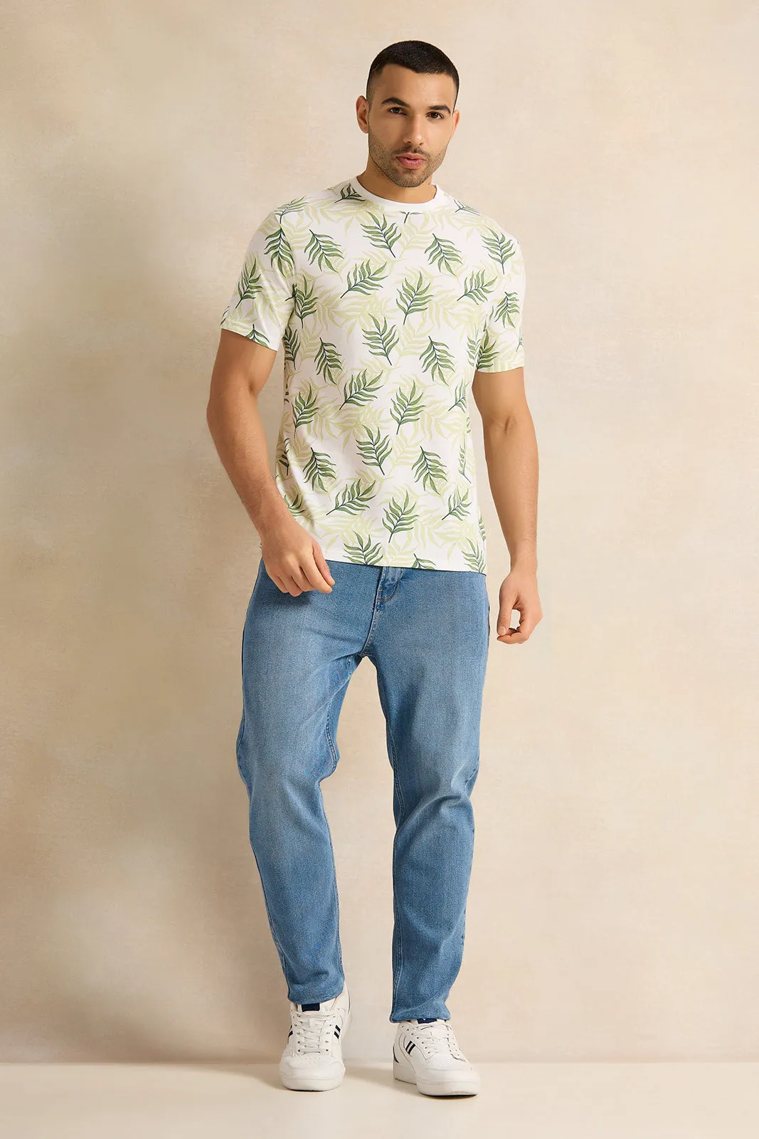 Men White Printed T-Shirt sold by Redtag product image thumbnail 2
