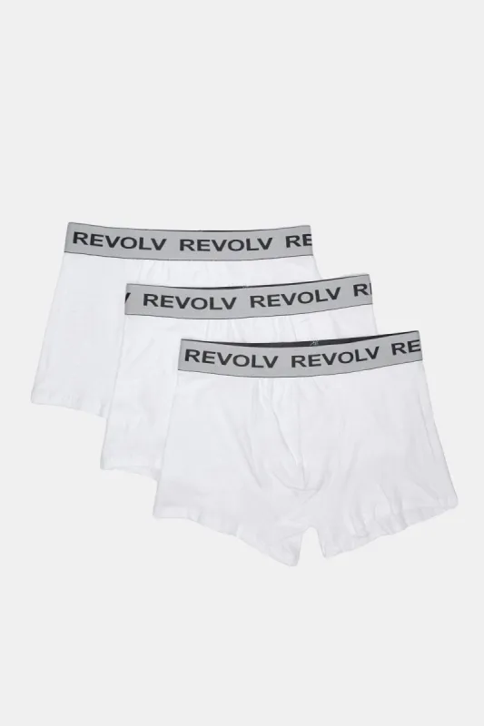 Men White Solid Brief Set (Pack of 3) sold by Redtag