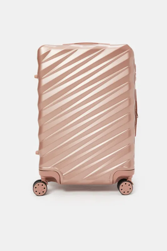 Gold Textured Luggage Trolley (20 Inch) sold by Redtag