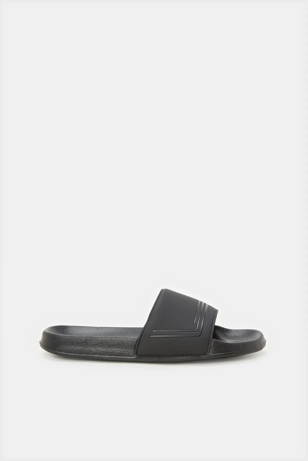 Senior Boys Black Padded Slide sold by Redtag