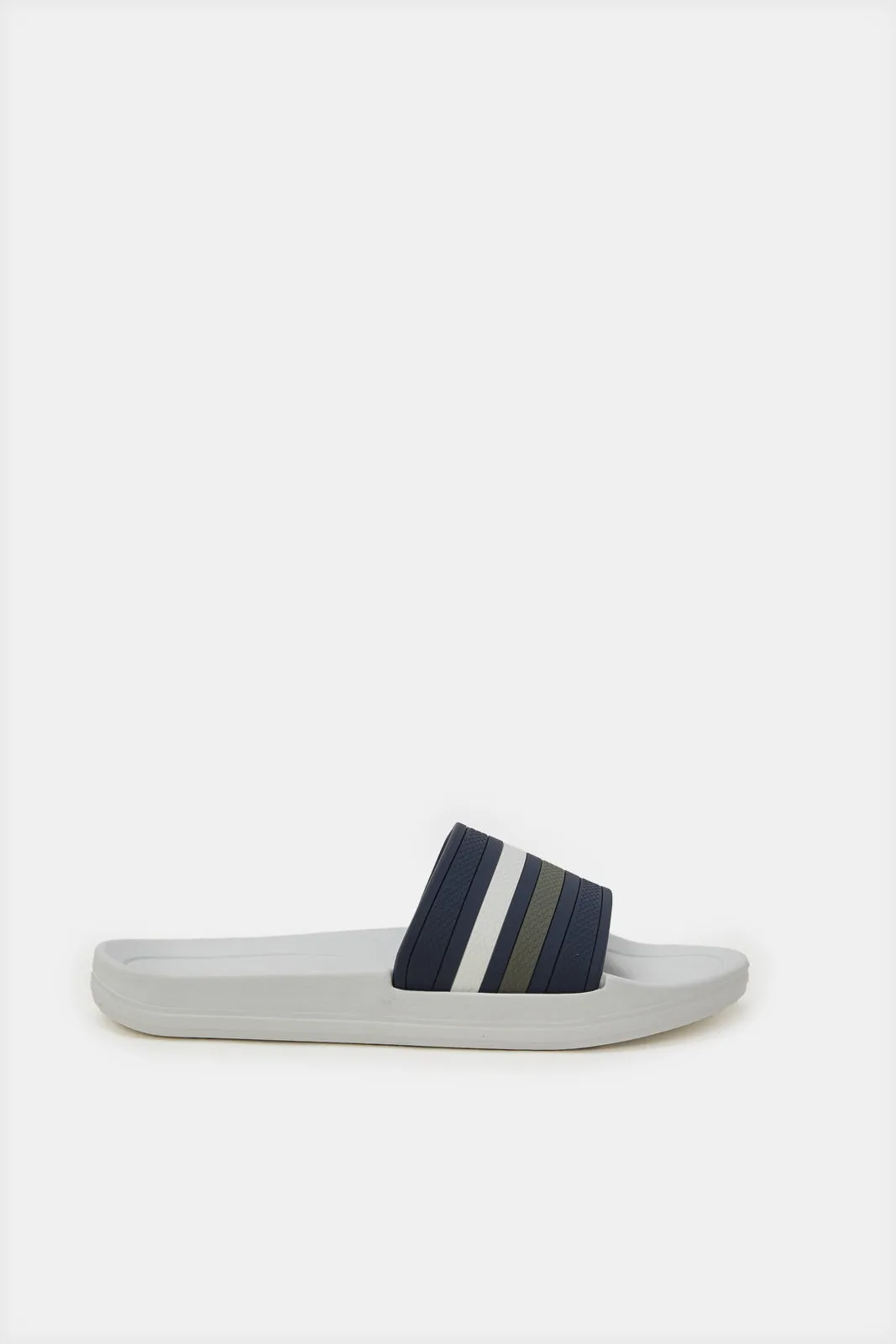 Senior Boys White Rubber Upper Slide sold by Redtag