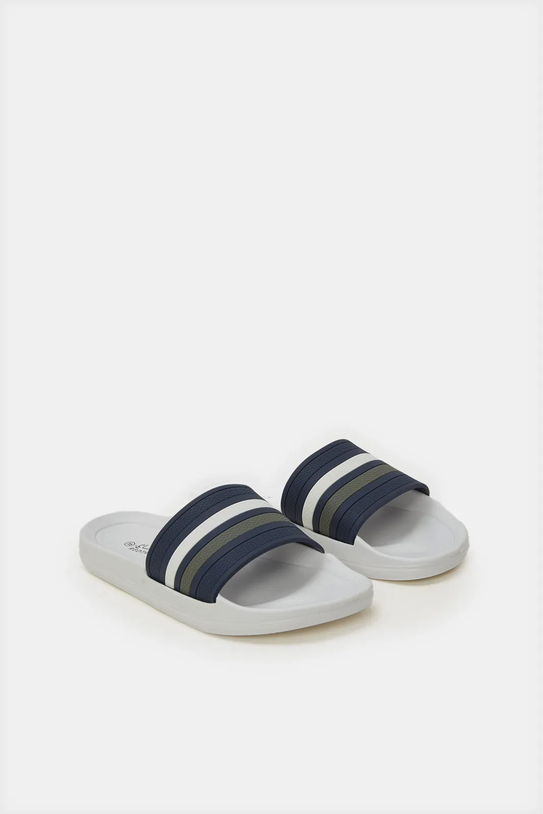 Senior Boys White Rubber Upper Slide sold by Redtag product image thumbnail 2
