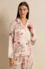 Women Cream Floral Satin Pyjama Set (2 Piece) sold by Redtag