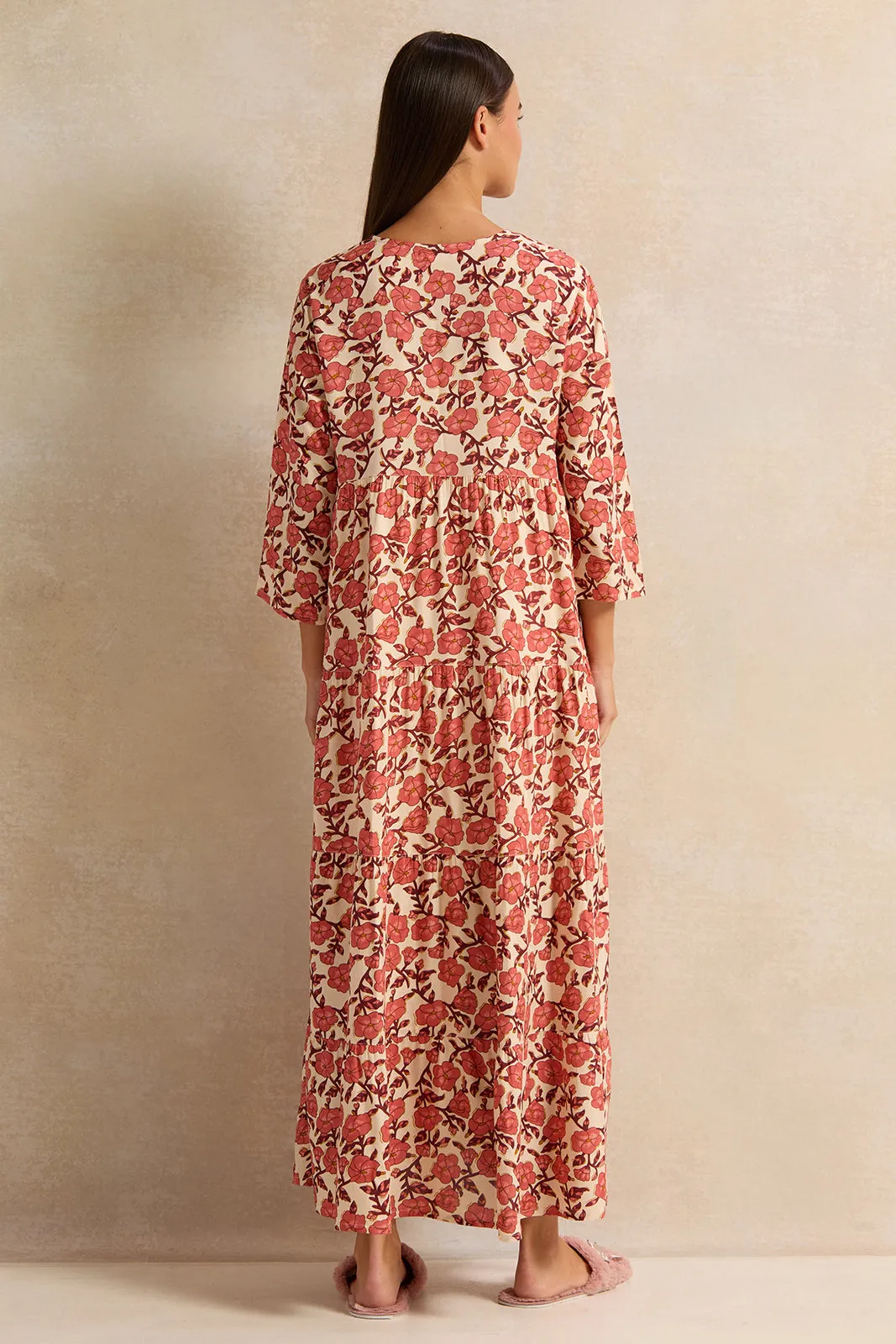 Women Red Printed Nightgown sold by Redtag product image thumbnail 3