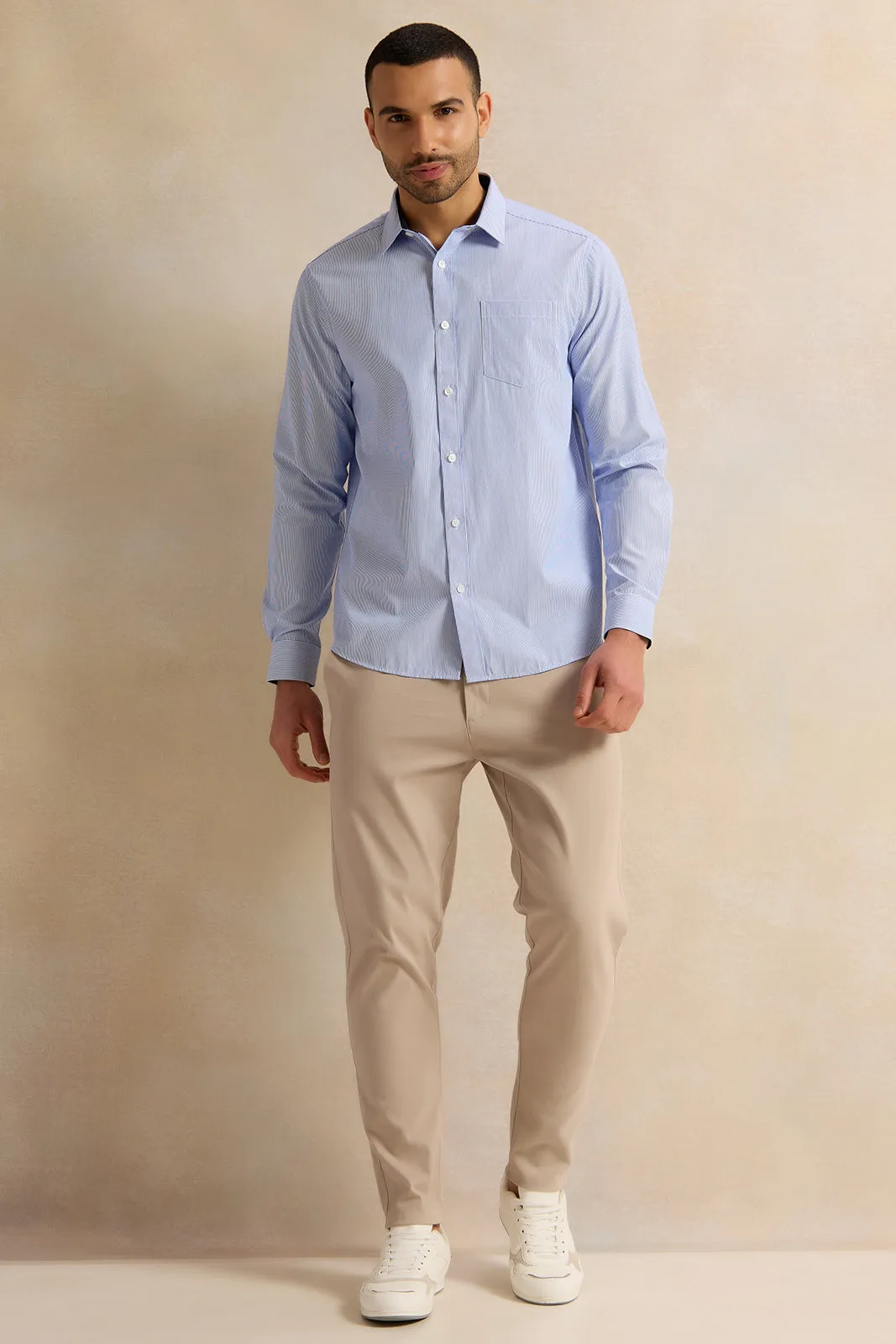 Men Blue Striped Shirt sold by Redtag product image thumbnail 2
