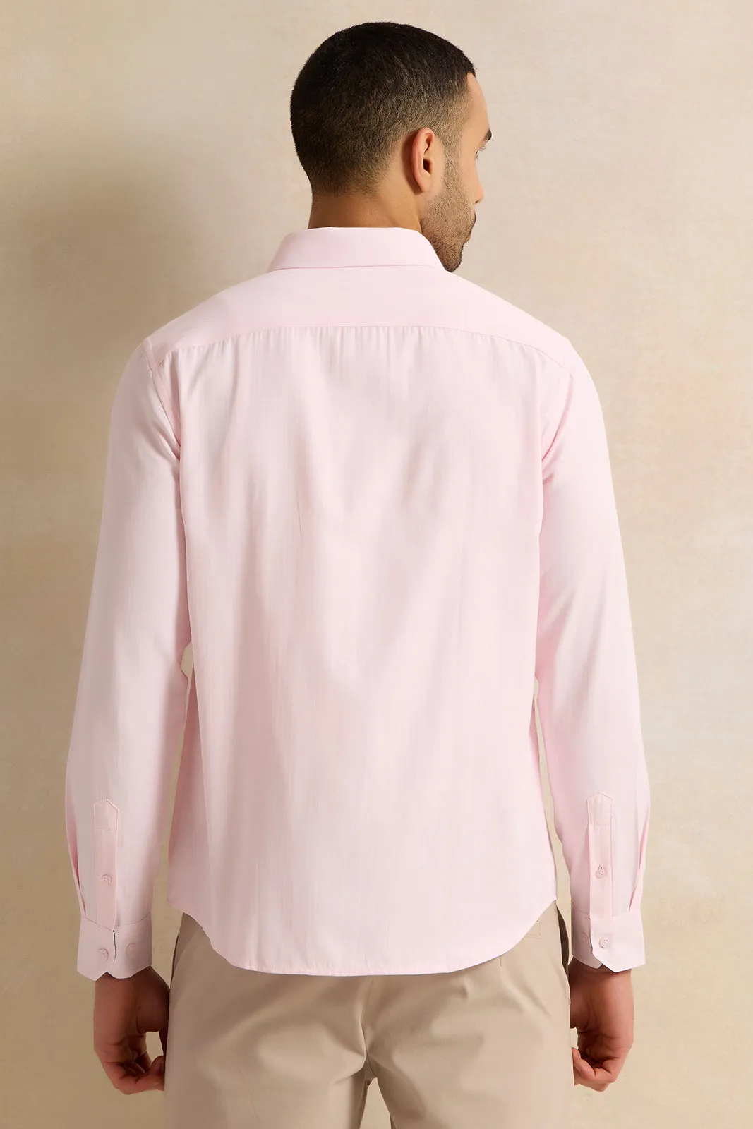 Men Pink Plain Shirt sold by Redtag product image thumbnail 3