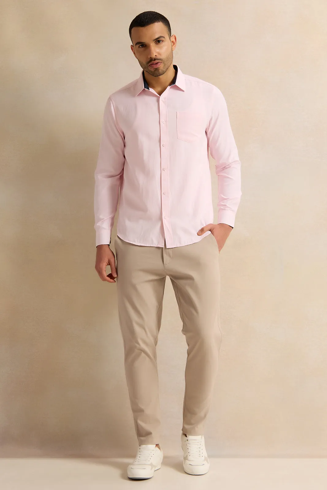 Men Pink Plain Shirt sold by Redtag product image thumbnail 2