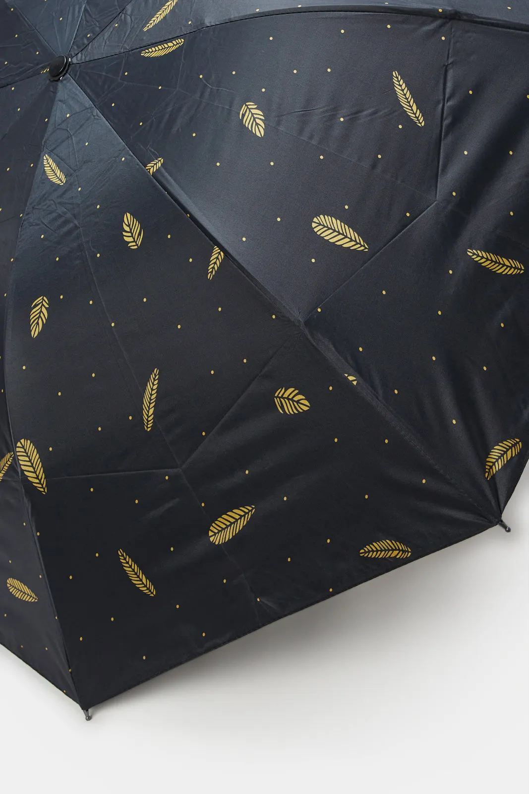 Black Printed Foldable Umbrella sold by Redtag product image thumbnail 4