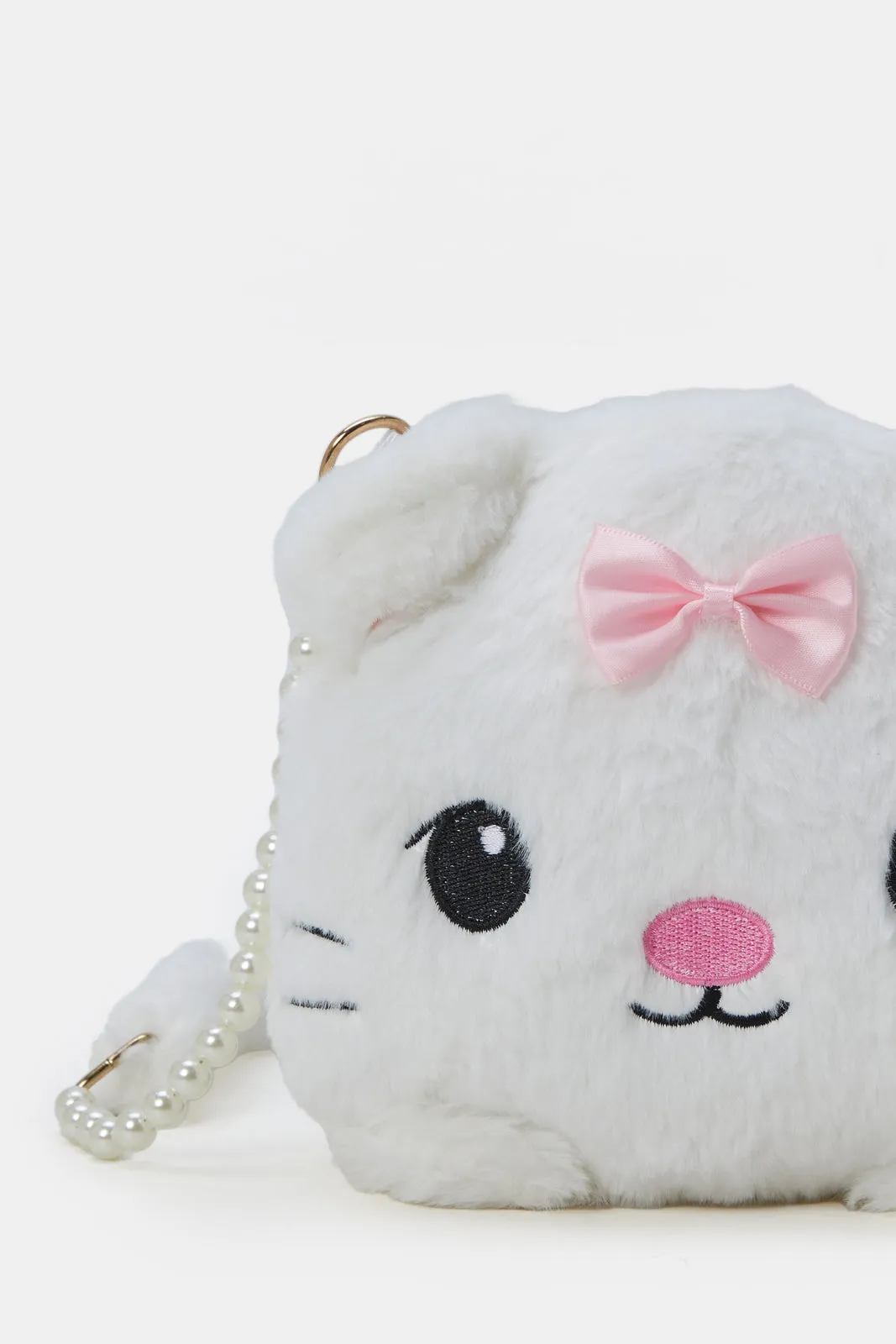 White Character Faux Fur Backpack sold by Redtag product image thumbnail 2