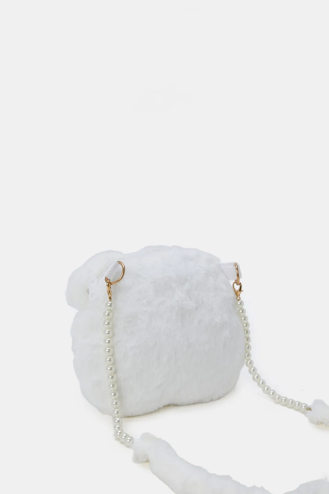 White Character Faux Fur Backpack sold by Redtag product image thumbnail 3