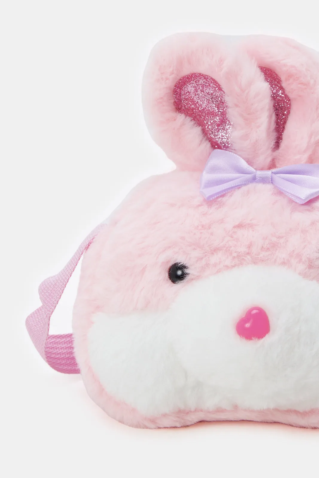 Pink Character Faux Fur Backpack sold by Redtag product image thumbnail 3