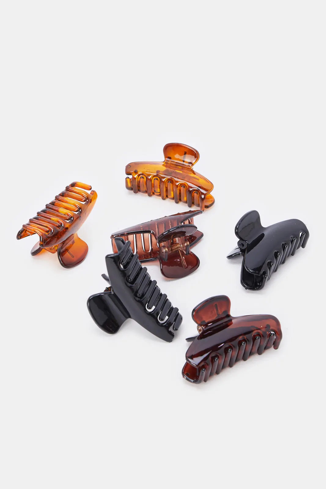 Women Assorted Solid Hair Claw Set (6 Piece) sold by Redtag product image thumbnail 3