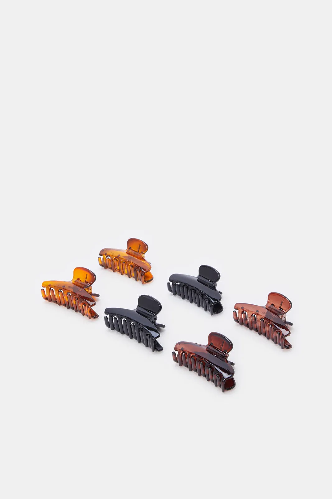 Women Assorted Solid Hair Claw Set (6 Piece) sold by Redtag