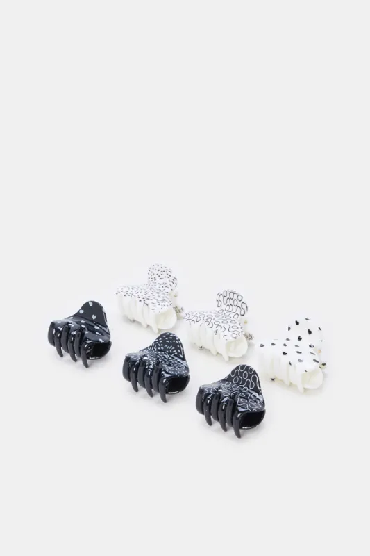 Women Assorted Embellished Hair Claw Set (6Piece) sold by Redtag
