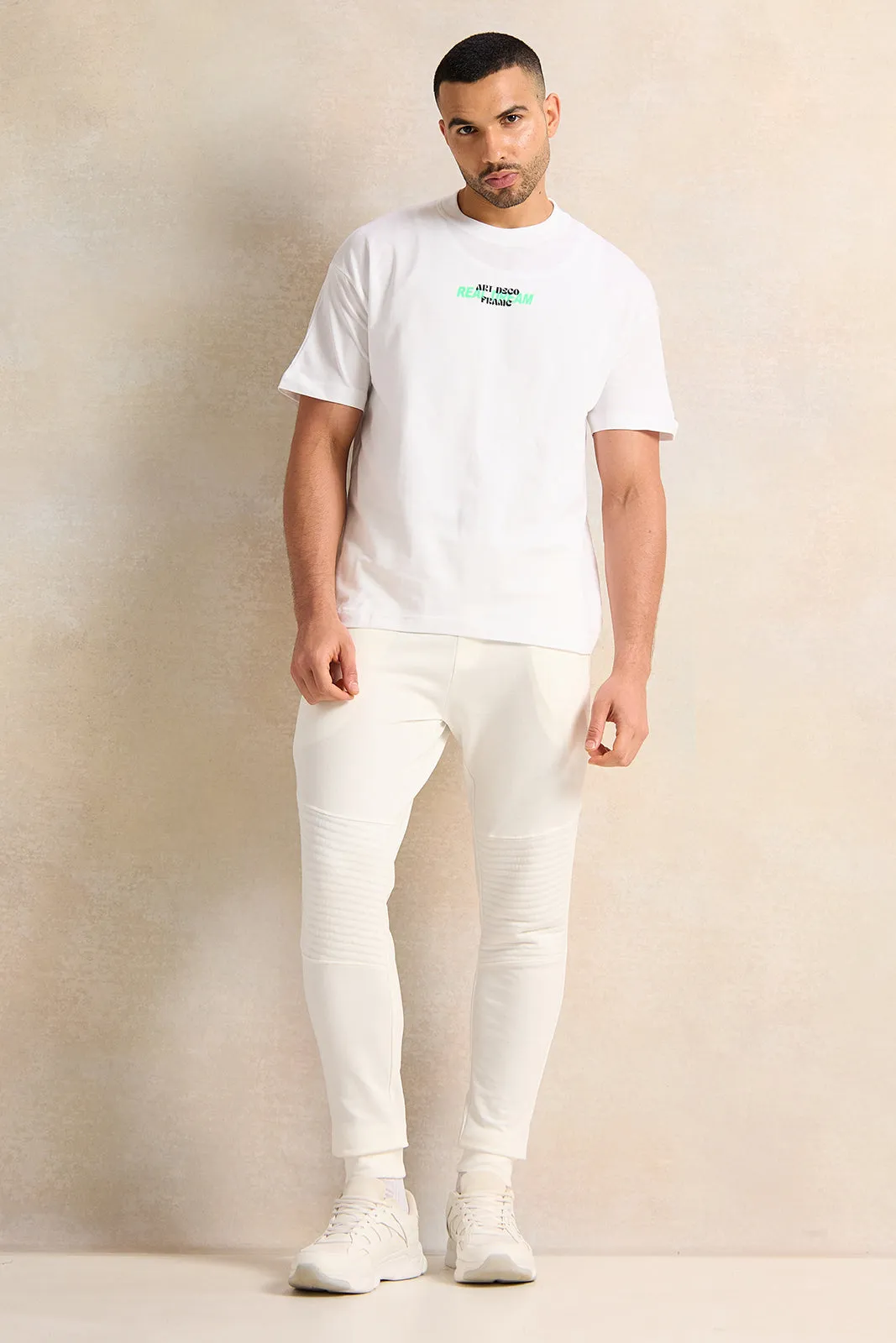 Men White Printed T-Shirt sold by Redtag product image thumbnail 2