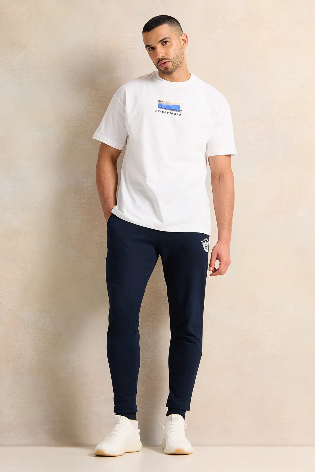 Men White Printed T-Shirt sold by Redtag product image thumbnail 2