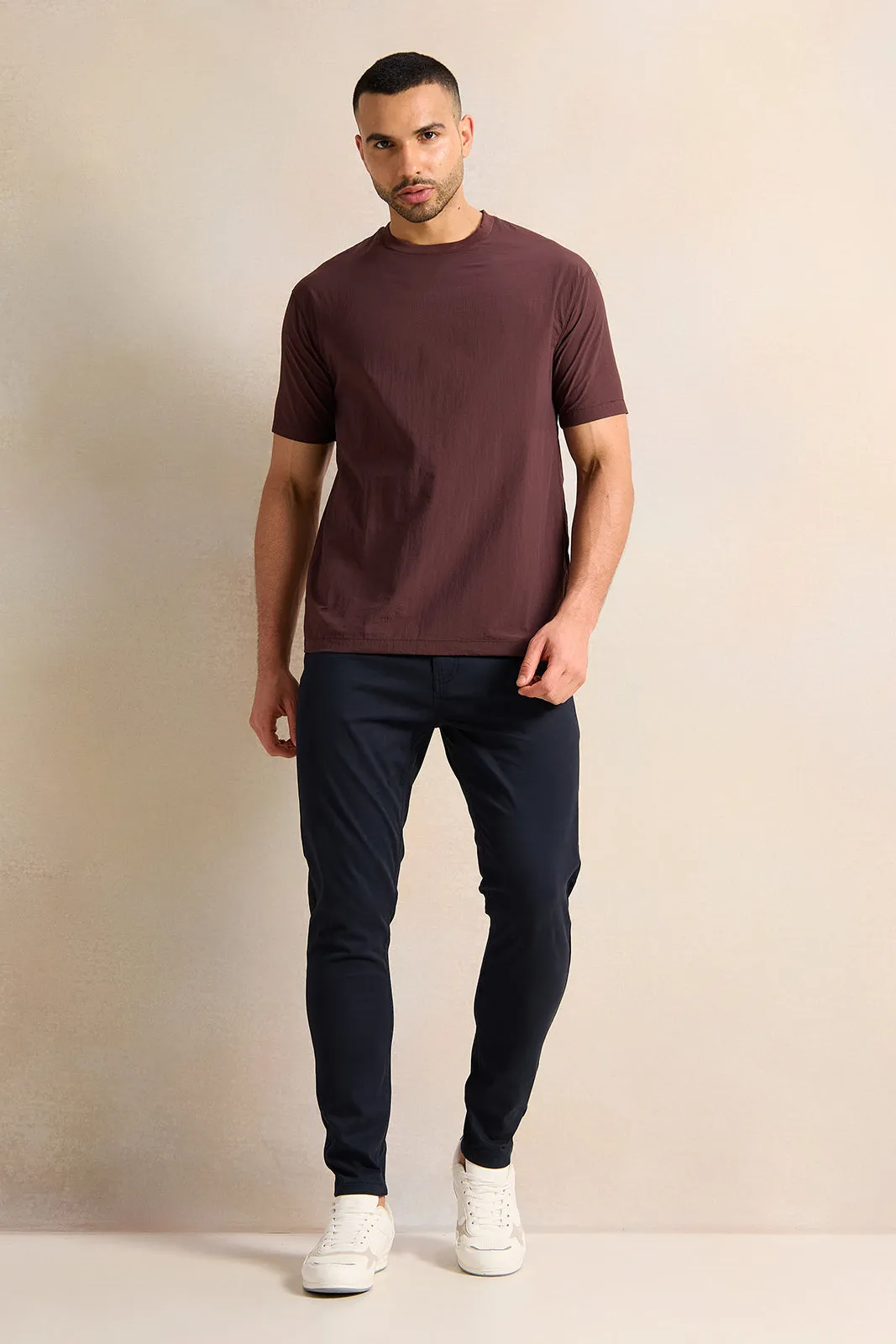 Men Navy 5-Pocket Slim Fit Trouser sold by Redtag product image thumbnail 2