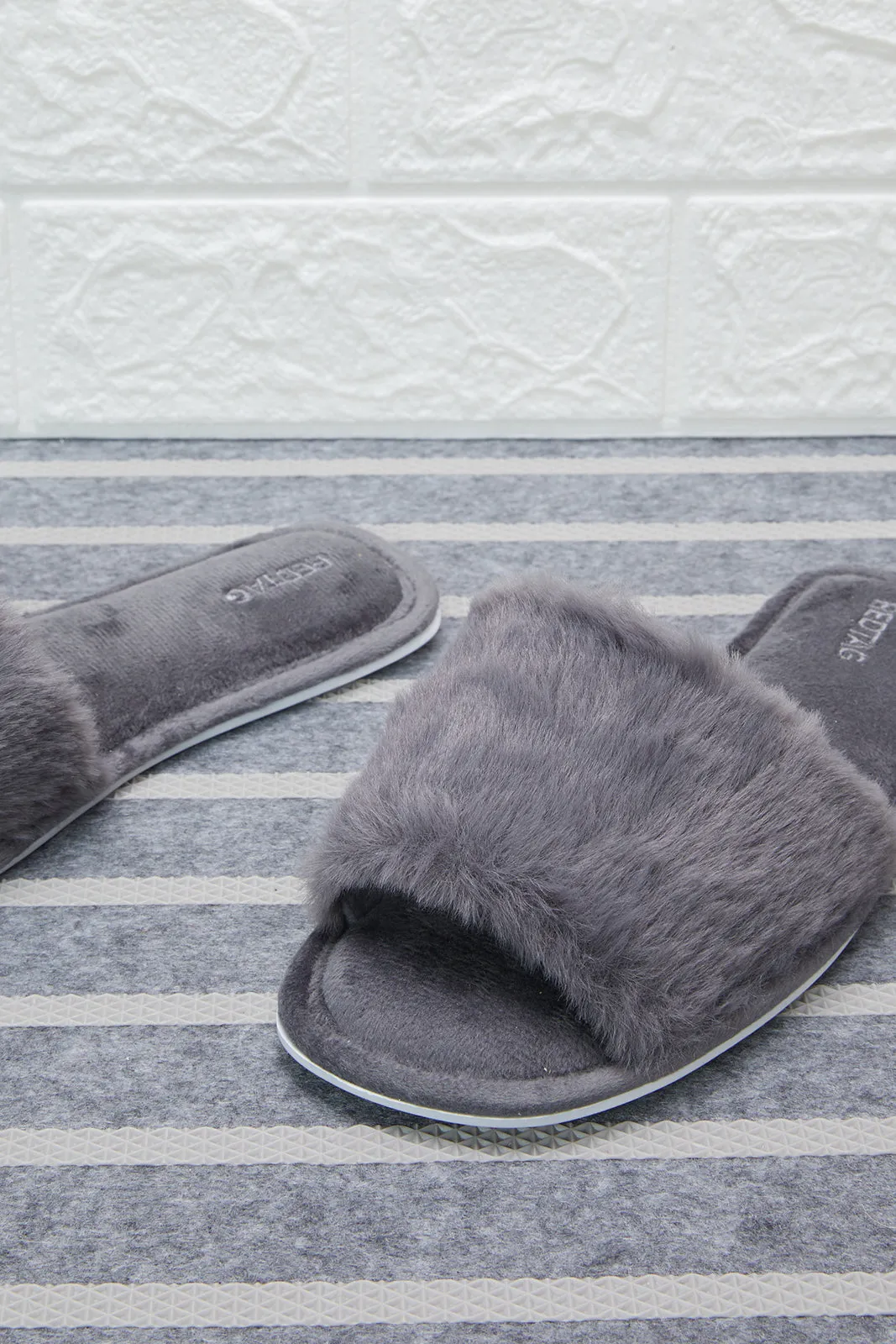 Women Charcoal Classic Slipper sold by Redtag product image thumbnail 3