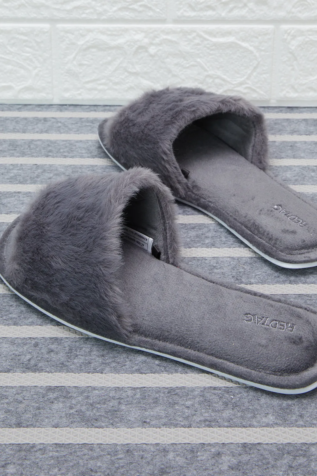 Women Charcoal Classic Slipper sold by Redtag product image thumbnail 4