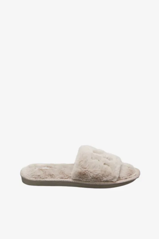 Women Taupe Embroidered Slipper sold by Redtag