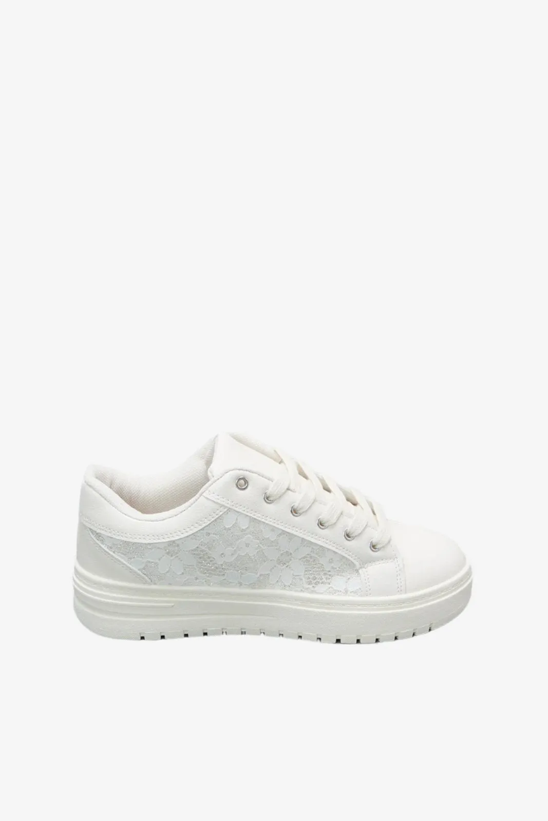 White Lace Detail Sneaker sold by Redtag