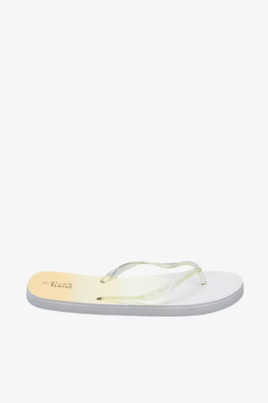 Women White Glitter Flip Flop sold by Redtag