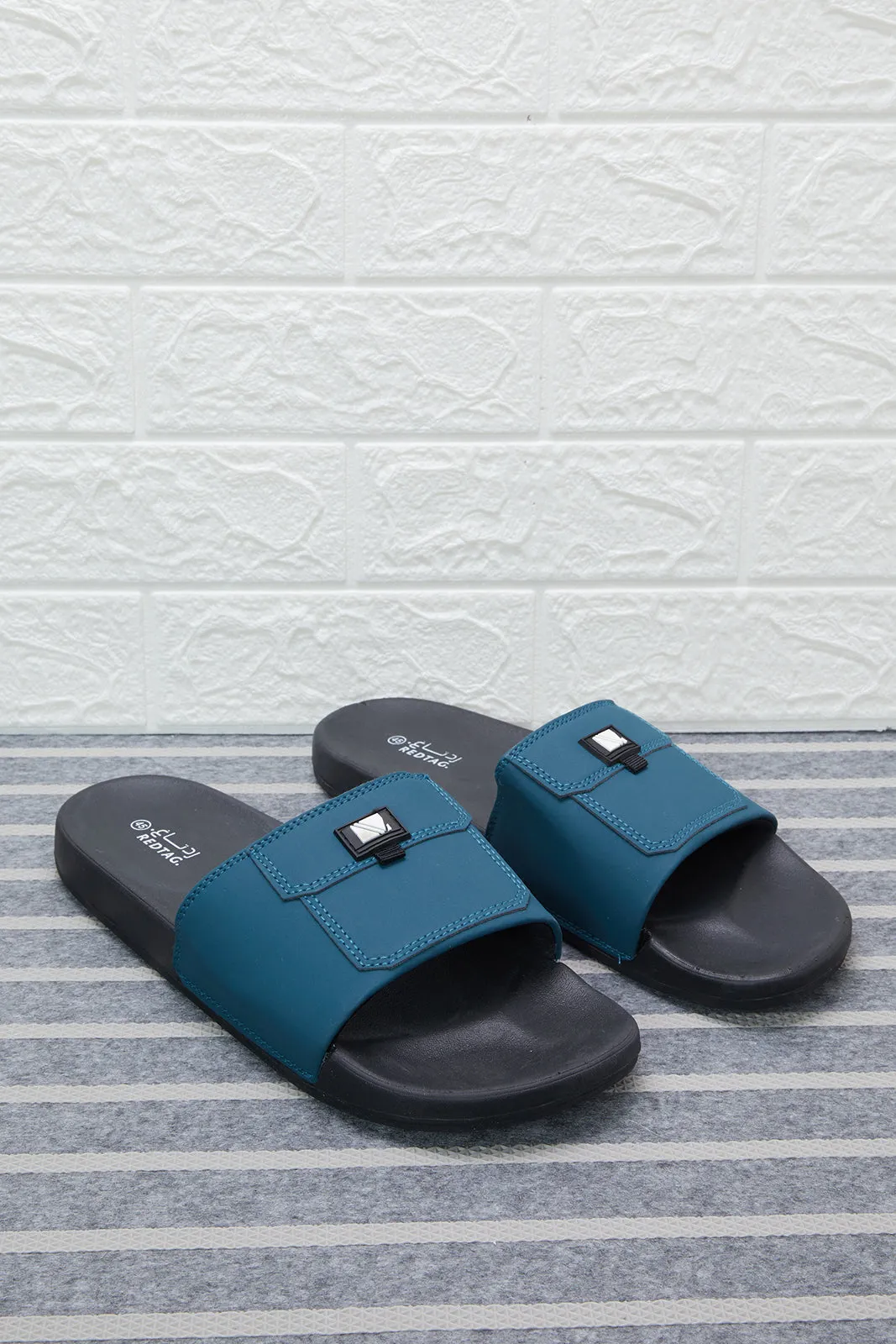 Men Teal Pocket Element Slide sold by Redtag product image thumbnail 2