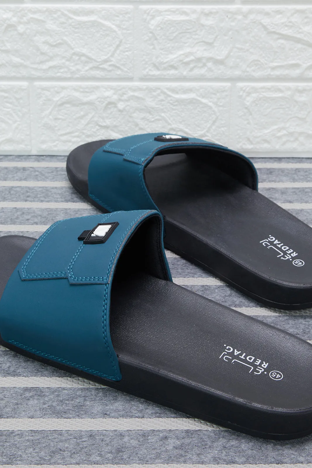 Men Teal Pocket Element Slide sold by Redtag product image thumbnail 4