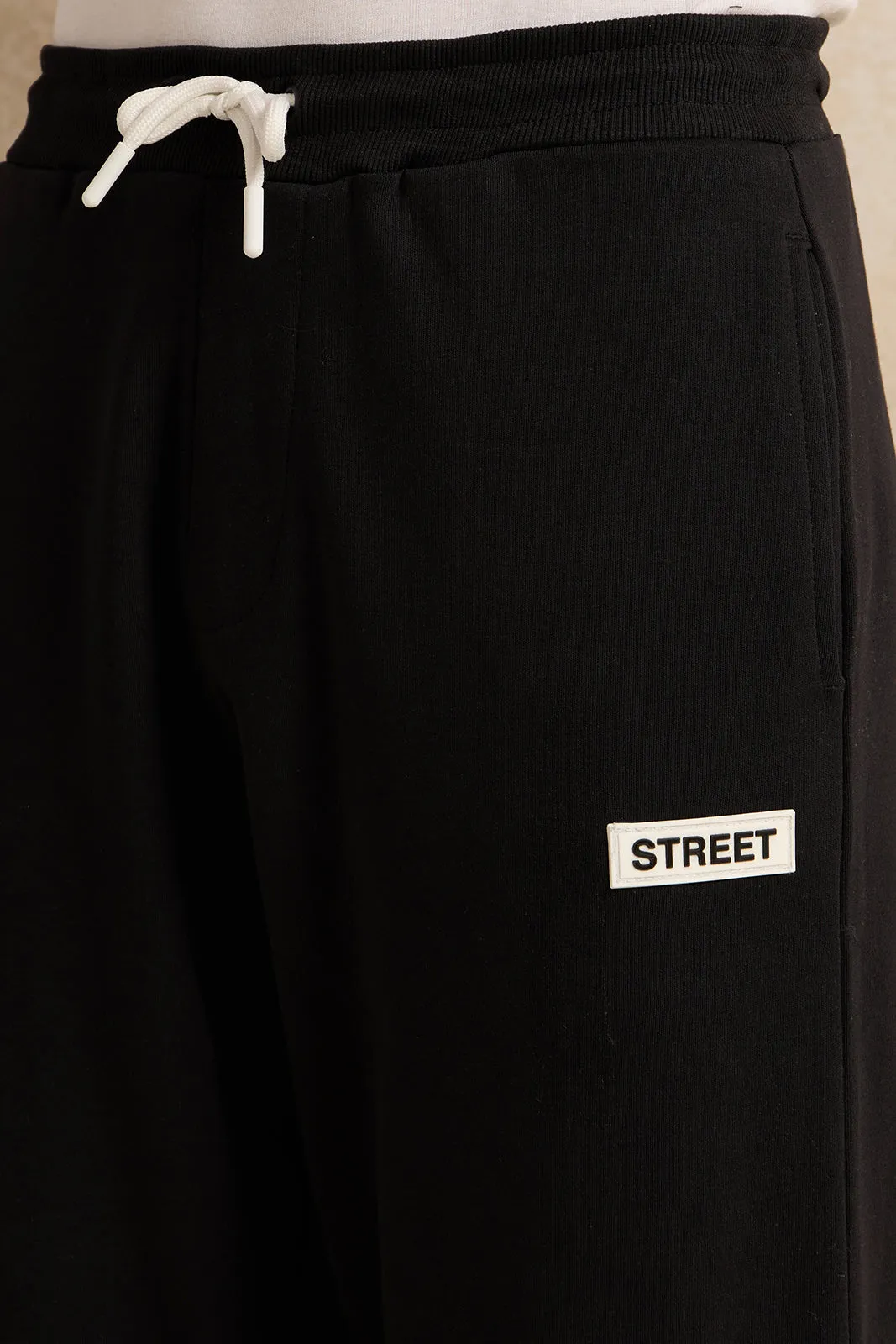 Senior Boys Black Printed Active Pants sold by Redtag product image thumbnail 4