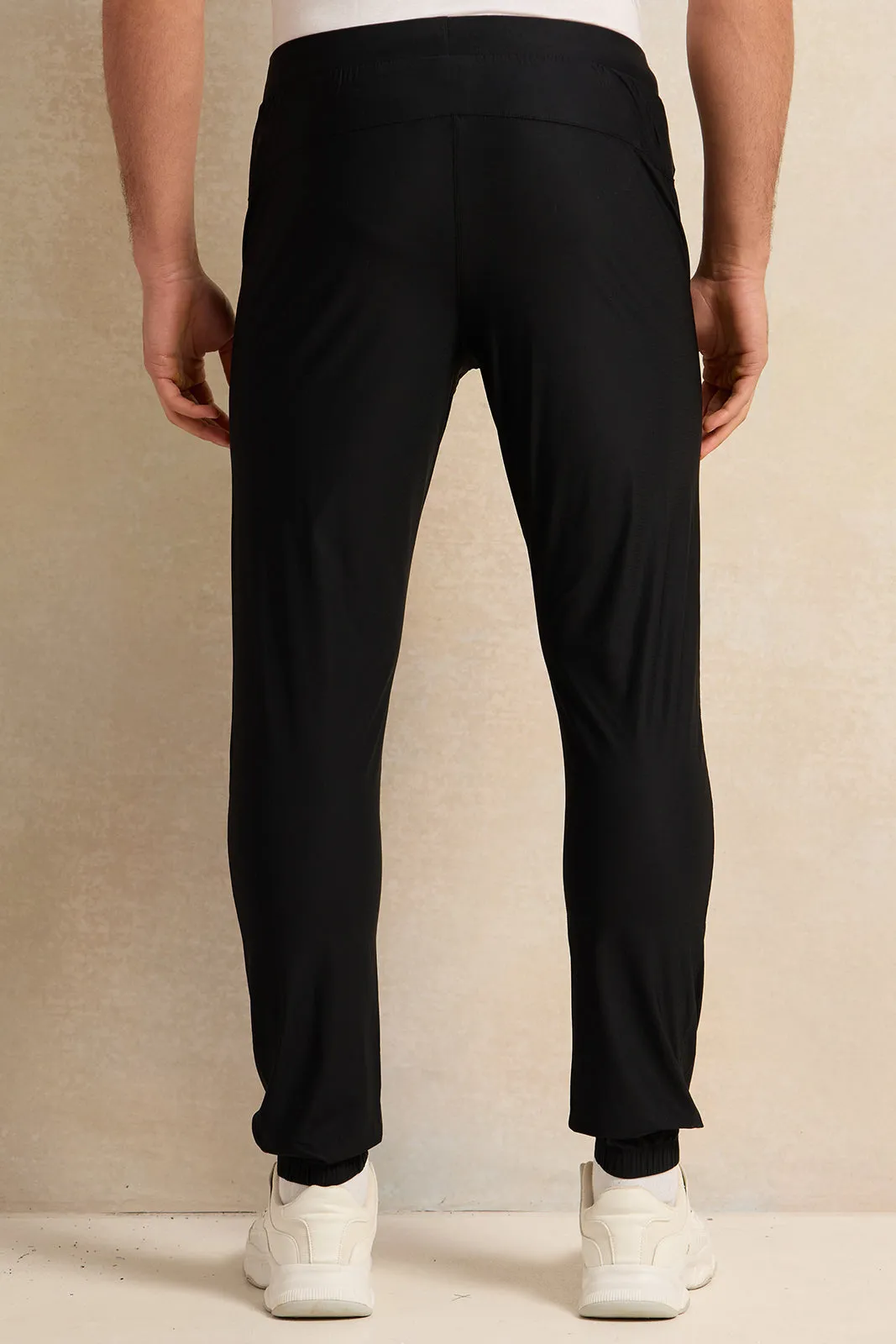 Men Black Jogger Pants sold by Redtag product image thumbnail 3